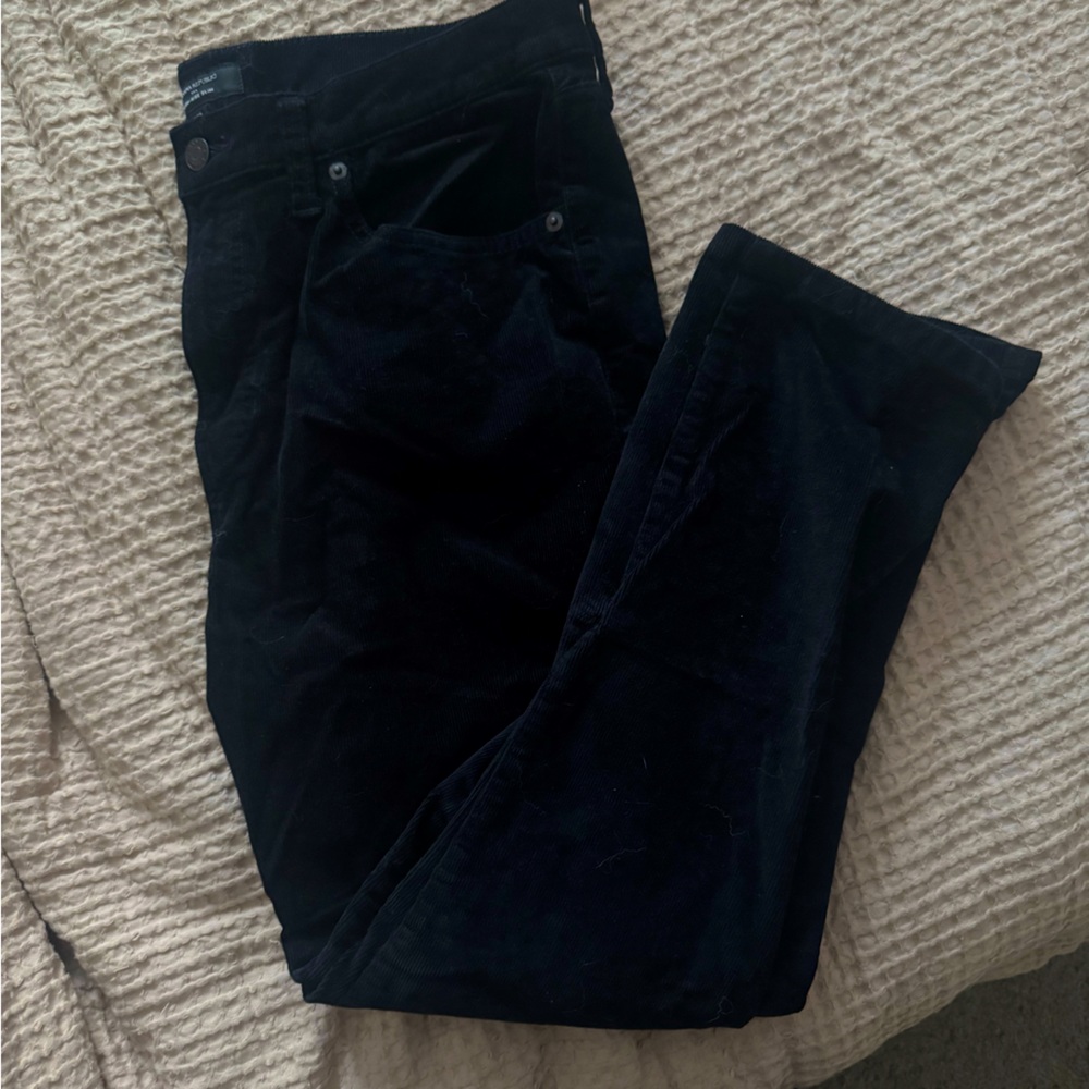 Black velvety banana republic pants